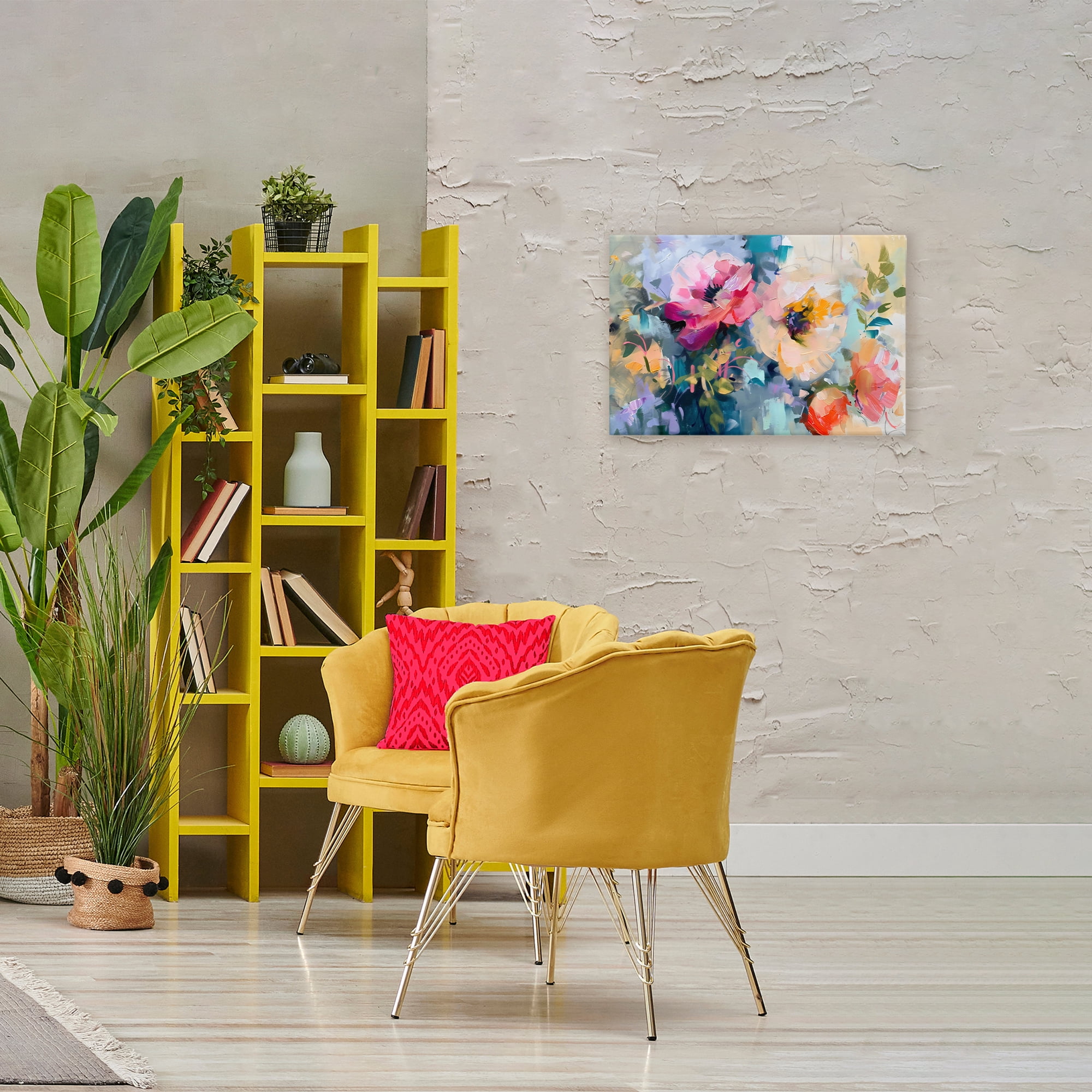 Stupell Industries Vibrant Florals Brushed Abstract Canvas Wall Art, design by Creative Studio