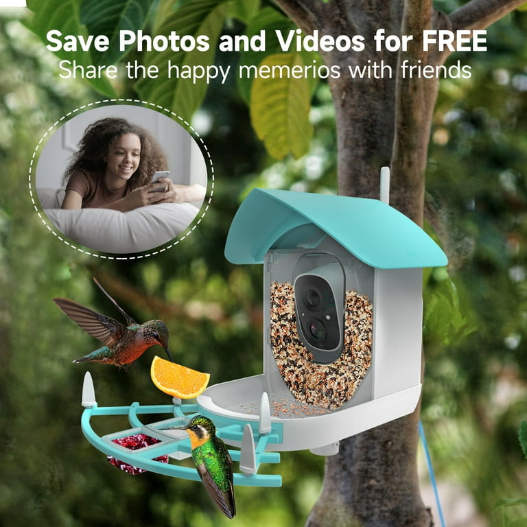  Smart Bird Feeder Camera Outside: Birdfeeder Watching Outdoor  Garden Auto Capture Birds Video Motion Detection AI Identify Bird Species  Houses Birdhouse Feeding Proof Squirrel Gifts for Parents : Patio, Lawn