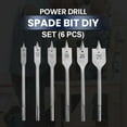 thumbnail image 1 of LSLJS 6pcs/Set Tools Industrial Spade Paddle Flat Wood Carpenter Boring Drill Bit, Home Accessories, 1 of 9