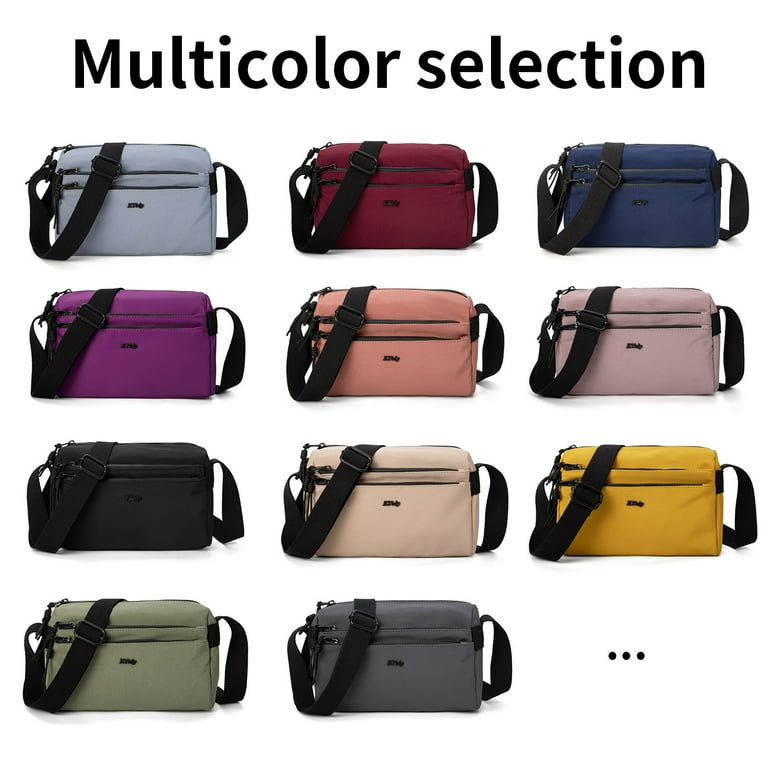 ETidy Black Nylon Crossbody Travel Bag For Women ETidy Black Nylon Crossbody Travel Bag For Women