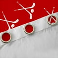 thumbnail image 4 of Manfei Ice Hockey Black Out Curtains,Kids Sports Game Curtains Pack of 2 (42x63 Each),White Red Bedroom Curtains For Teens,Breathable Bedroom Decoration, 4 of 6