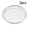thumbnail image 2 of CUITING [2pcs Stainless Steel Air Fryer] 2pcs Stainless Steel Air Fryer Accessories Set | Stackable  Dishwasher Safe  Suitable for Oven and Air Fryer  Perfect for Healthy Holiday Baking, 2 of 6