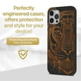 thumbnail image 2 of Case Yard Wooden Case for iPhone-11-Pro-Max Soft TPU Silicone cover Slim Fit Shockproof Wood Protective Phone Cover for Girls Boys Men and Women Supports Wireless Charging Doodle Tiger Face Design, 2 of 7