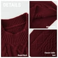 thumbnail image 3 of Long Sleeved Men Fall Winter Cable Knit Sweater Warm Pullover Jumper, 3 of 5