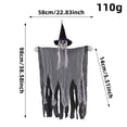 thumbnail image 3 of 1 Pcs Hanging Halloween Skeleton Ghosts Outdoor Decoration, Grim Reapers for Best Halloween Outdoor Decorations, Haunteds House Prop, Party Supplies (White), 3 of 7