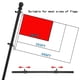 thumbnail image 3 of Conjunto de Empalme de Asta de Bandera Giratoria de Pared - Poste Publicitario En Ángulo de 3 Secciones y 1,2 M para Uso En Exteriores, Fácil Instalación, Diseño Resistente Al Viento, 3 of 7