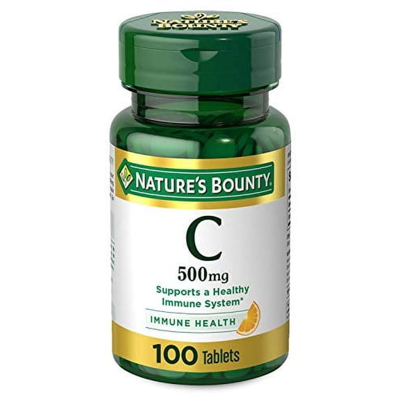 Nature's Bounty Vitamin C, Vitamin Supplement, Supports Immune Health, 500mg, 100 Tablets