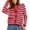 Red, variant on YFNNUP Women Striped Cardigan Sweaters Button Down Cropped Knit Jackets Coat 2025 Fall Crewneck Sweater Trendy Clothes