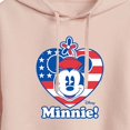 thumbnail image 3 of Disney - Minnie Flag Heart - Juniors Cropped Pullover Hoodie, 3 of 5