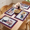 thumbnail image 5 of Independence Day Placemats Set of 8, American Flag Truck on Rustic Wooden Grain Non-Slip Place Mats Washable Table Mats for Kitchen Dining Table Decorations Indoor/Outdoor, 5 of 9