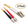 thumbnail image 1 of eDragon Fiber Optic Cable, LC/ST, Multimode, Duplex, 50/125, 5 Meter (16.5 Foot), 2 Pack, 1 of 2