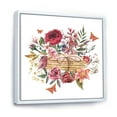thumbnail image 3 of Wildflowers With Vintage Old Letters 36 in x 36 in Framed Painting Canvas Art Print, by Designart, 3 of 5