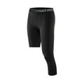 thumbnail image 1 of One Leg Compression Tights Full Length for Basketball Single Leg Long Pants Sports Base Layer Leggings Black L, 1 of 8