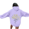 thumbnail image 2 of Olyvenn Pink Hoodie for Teen Girls Cute Graphic Hoodie Girls Preppy Sweatshirt Long Sleeve Drawstring Tops with Pockets 2025 Purple XXL, 2 of 5