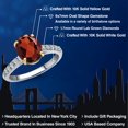 thumbnail image 2 of Gem Stone King 10K Two Tone Gold Red Garnet and Lab Grown Diamond Engagement Ring for Women | 2.33 Cttw | Oval 9X7MM | Gemstone January Birthstone | Size 7, 2 of 6