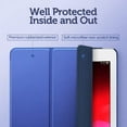 thumbnail image 4 of Étui Ultra Mince Compatible avec Ipad 2018 / Ipad 2017 Modèle 9.7 Pouces - Étui Intelligente avec Dos Caoutchouté - Magnétique avec Fonction Sommeil / Réveil Automatique - Bleu, 4 of 4