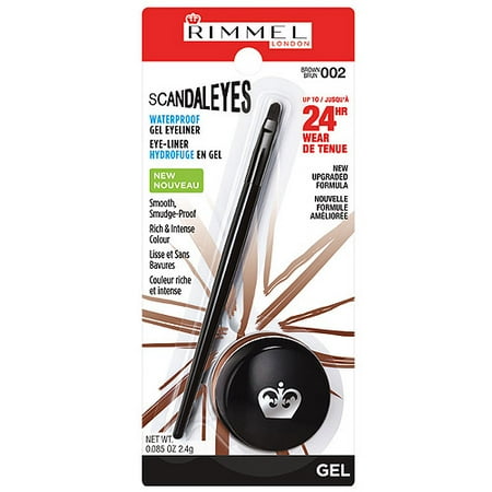 Rimmel London Scandaleyes Waterproof Gel Eyeliner, 002 Brown, 0.085 oz