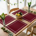 thumbnail image 5 of Solid Color Placemats Set of 4 Wine Red Place Mats Table Mats Kitchen Dining Home Outdoor Party Table Decoration, 5 of 9