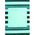 thumbnail image 1 of Ahgly Company Indoor Rectangle Solid Turquoise Blue Modern Area Rugs, 3' x 5', 1 of 4