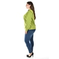 thumbnail image 2 of Blusa Con detalle de flor en hombro Roman Fashion, Tallas Extras, 5106 Verde, Talla 38, 2 of 7