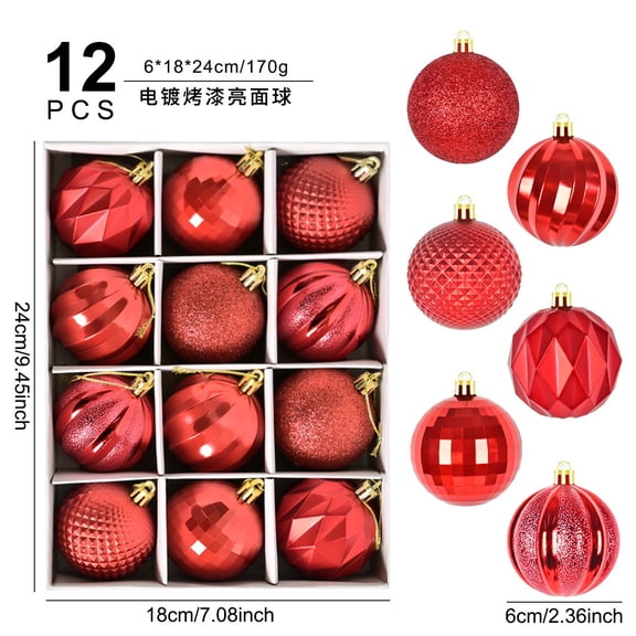 Zpanxa Glittering Metallic 3D Christmas Tree Ornament Shatterproof Plastic Hanging Decor for Multi-Scene Holiday Displays and Tabletop Arrangements