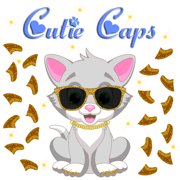 Cutie Caps 40 pack Medium 24k Gold Glitter Soft Nail Guard for Cat Paws / Claws
