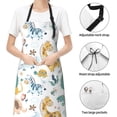 thumbnail image 6 of Pofeuu Scandinavian Africa Print Waterproof Apron with Pockets Adjustable Cooking Aprons Kitchen Bib for Baking Household Cleaning, 6 of 8