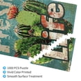 thumbnail image 3 of 1000 pcs 1000 Piece Wooden Puzzles Potted Plant Cactus Fresh Life Slogan,Challenging Brain Exercise,Vintage Art Potted Plant Cactus Puzzle 1000 Piece,Great for Relaxation and Display for Cactus Lover, 3 of 6