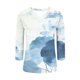 thumbnail image 3 of Túnica Tops para las Mujeres Suelto Ajuste Vestido Impreso Cuello en V 3/4 Manga Blusa Sudadera Casual Camiseta para Primavera Verano Diario, 3 of 8