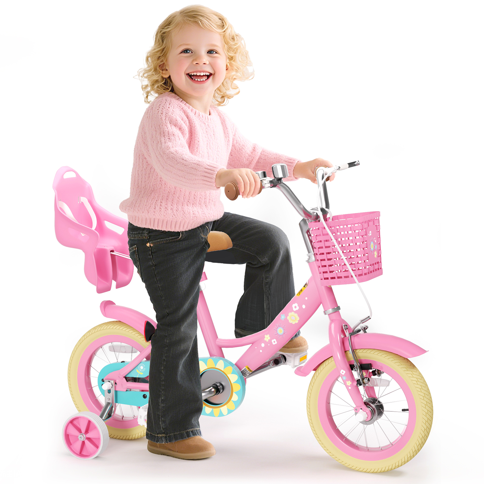 Korimefa 12 Inch Girls Bike with Training Wheels photo 2