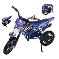 thumbnail image 1 of Moto Cross Para Niños Starkids Skr1006 Gasolina Doble Escape Azul Con Blanco, 1 of 9