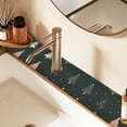 thumbnail image 2 of Yayeee Faucet Mat for Kitchen Sink 14.7" Diatomite Long Splash Guard Pad, Green Christmas Trees, 2 of 7