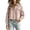 Hot Pink, variant on Boho Striped Button Down Shirt for Women, Vintage Long Sleeve Puff Sleeve Blouse, Oversized Loose Fit Casual Tops, Fall Fashion Tunic Blue L