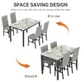 thumbnail image 4 of Baxluxe Dining Table Set for 4 Counter Height, 47.2 Inch Marble Kitchen Table with 4 PU Leather Chairs 4 Person Dining Room Table Set ,5 Piece Small Breakfast Table,Gray, 4 of 7