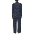thumbnail image 3 of Nautica Women's 2 Piece Fleece Pajama Sleepwear Set Color: Navy/White/Pink, Size: XXL, 3 of 4