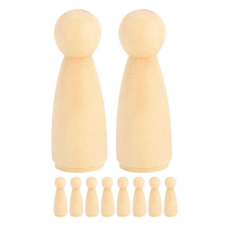 75 Pieces Wood Peg Dolls Unfinished Wooden People Craft Blank Family Figures 58 X 1 34 Inch I5006444027 S29272316246