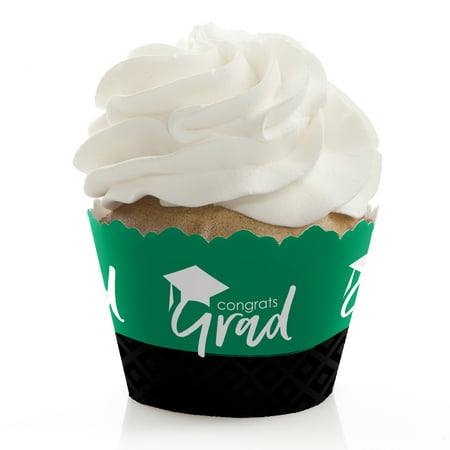 Green Grad - Best is Yet to Come - Green Graduation Party Cupcake Wrappers - Set of
