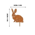 thumbnail image 4 of KOYPTL Rustic Easter Bunny Garden Stakes Metal Yard Signs for Easter Decorations Outdoor Spring Home Decor, 4 of 4