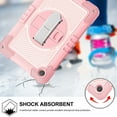 thumbnail image 6 of Dteck Screen Protector Case for Samsung Galaxy Tab A9 8.7-inch (SM-X110/X115/X117),Heavy Duty Rotating Stand Rugged Rubber Case Shockproof PC Cover with Adjustable Hand/Shoulder Strap,Rosegold, 6 of 7