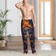 thumbnail image 2 of Balery Dreamy Jester Under Stars Pantalones de pijama para hombre, pijama ultraligero, pantalón de descanso-XX-Large, 2 of 6