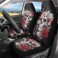thumbnail image 2 of XYZCANDO Skull Rose Car Accessories for Woman Breathable Car Seat Covers Easy Install Thin, for Auto Truck SUV, 2 of 10