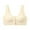 White, variant on XUNKUSGA Womens Bras Solid Color Wave Button Front Closure Wirefree Bra Comfortable Snap Closing Womens Bras Seamless Full Coverage Bralettes for Women L-3XL