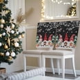 thumbnail image 3 of Christmas Chair Covers Set of 6 Dwarfs Snowflake Xmas Tree Bird Winter Black Chair Back Covers Stretch Removable Washable Slipcovers Protector for Dining Room Kitchen Party Decor, 3 of 5