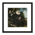 thumbnail image 1 of Hals Couple Isaac Abrahamsz Massa Beatrix Van Der Laen 8X8 Inch Square Wooden Framed Wall Art Print Picture with Mount, 1 of 4