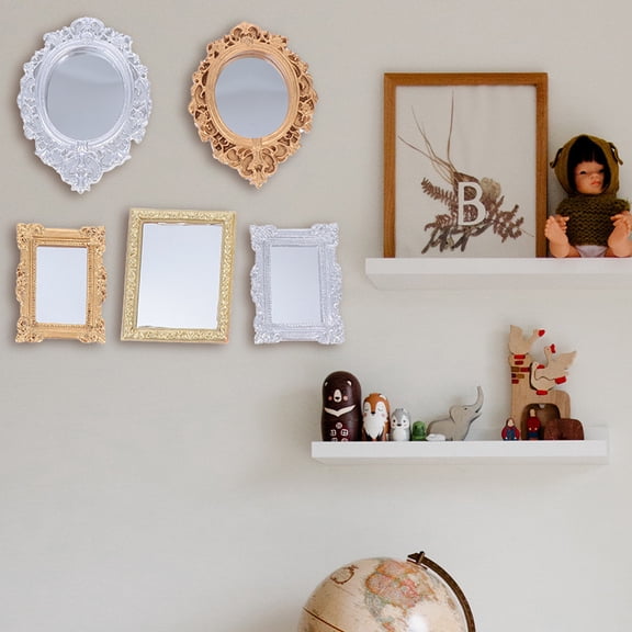 FENGGUIQU 3Pcs Small Vintage Mirror For Decorative Use And Children's Room