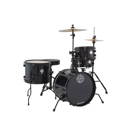 Ludwig LC178X016 Questlove Pocket Kit 4-Piece Drum Set, 4-10 Yrs, Black