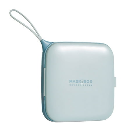 

Disposable Mask Square Storage Box for Case with Lanyard Dustproof Holder Organi