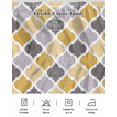 thumbnail image 7 of Moroccan Bed Skirt California King Size 16" Drop Yellow Gray Geometric Retro Ruffled Wrap Around Bed Skirts Adjustable Elastic Bedskirt Dust Ruffle for California King Size Bed, 7 of 7