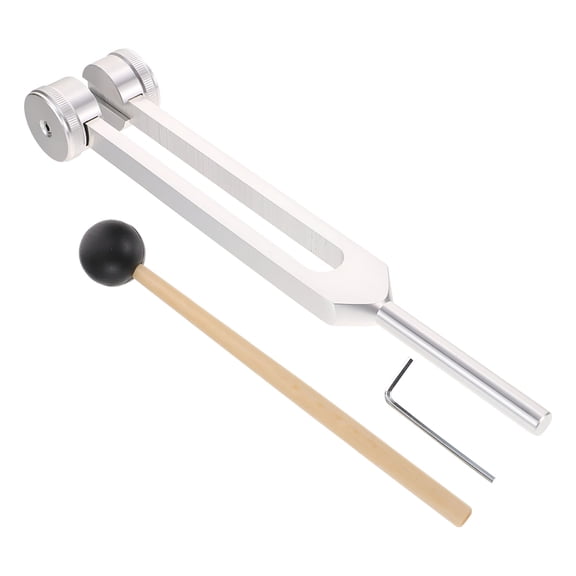 QAYOZ Tuning Fork Set 128Hz Tuning Forks for Chakra Set for Sound, Reliever Stress and Musical Instrument, with Reflex and Hexagonal