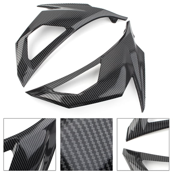 NS Carbon Fiber Pattern Front Lest & Right Fairing Cover Cowl Mask Visor ABS Turn Signal Body Frame Guard Covers for NINJA 400 2018 2019 2020